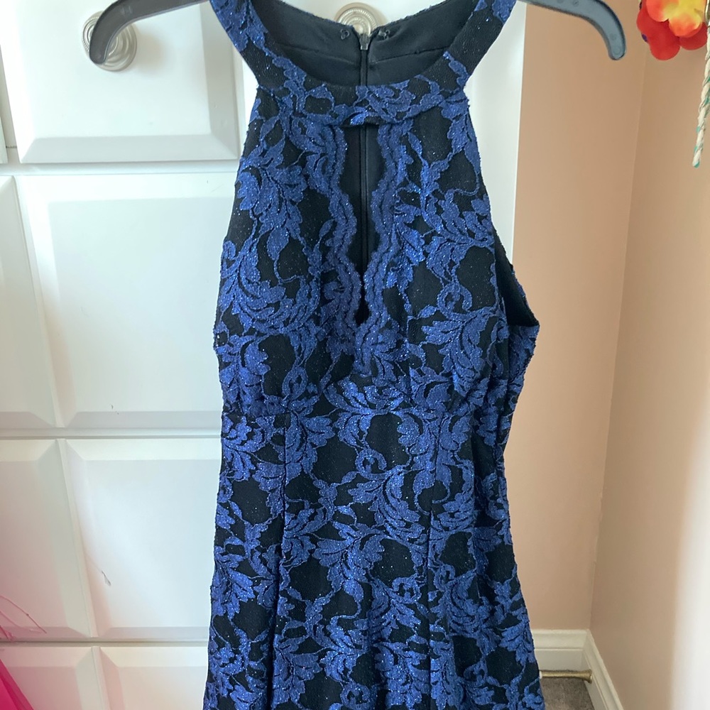 blue & black formal dress (short)